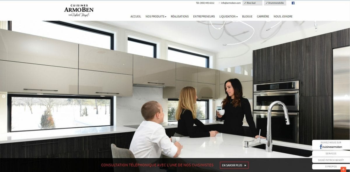 Cuisines Armoben manufacturers of kitchens, kitchen cabinets and bathrooms