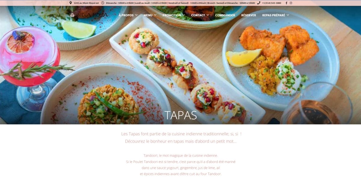 indian tapas from India Rosa